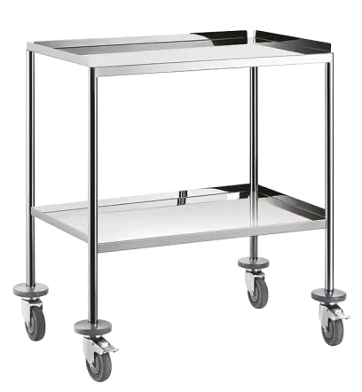 MEDICART 72, instrumentační vozík, 750x450x865 mm, leštěný nerez